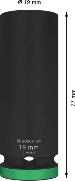 PRO Kovani nasadni ključ 1/2" 19 mm, duboki 2608003051