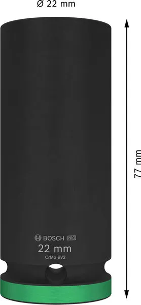 PRO Kovani nasadni ključ 1/2" 22 mm, duboki 2608003053