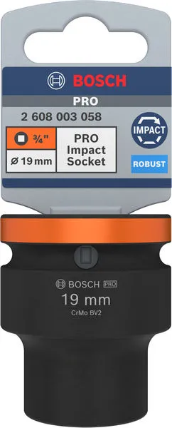 PRO Kovani nasadni ključ 3/4" 19 mm, standardni 2608003058