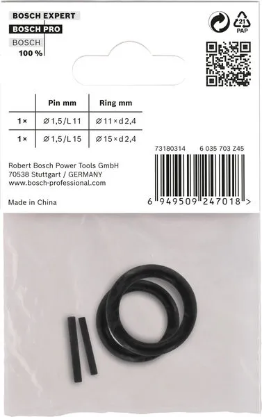 Retaining Ring and Pin Set for PRO Impact Socket, 1/4", 4 dela 2608003064