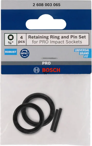 Retaining Ring and Pin Set for PRO Impact Socket, 3/8", 4 dela 2608003065
