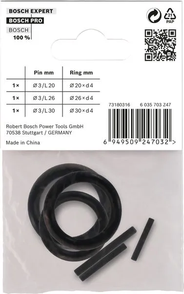 Retaining Ring and Pin Set for PRO Impact Socket, 1/2", 6 delova 2608003066