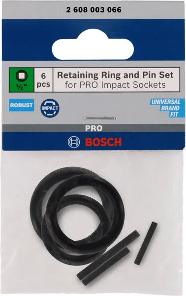 Retaining Ring and Pin Set for PRO Impact Socket, 1/2", 6 delova 2608003066