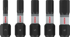 Bosch PRO H Impact Bits, H3, H4, H5 (×2), H6, 25 mm, 5 kom. 2608521U59