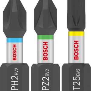 Bosch PRO Impact set nastavaka za odvrtač, PH2 (×5), PZ2 (×5), T20 (×5), T25 (×5), T30 (×5), 25 mm, sa prozorčićem, 10×25 kom. 2608521U63