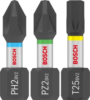 Bosch PRO Impact set nastavaka za odvrtač, PH2 (×5), PZ2 (×5), T20 (×5), T25 (×5), T30 (×5), 25 mm, sa prozorčićem, 10×25 kom. 2608521U63