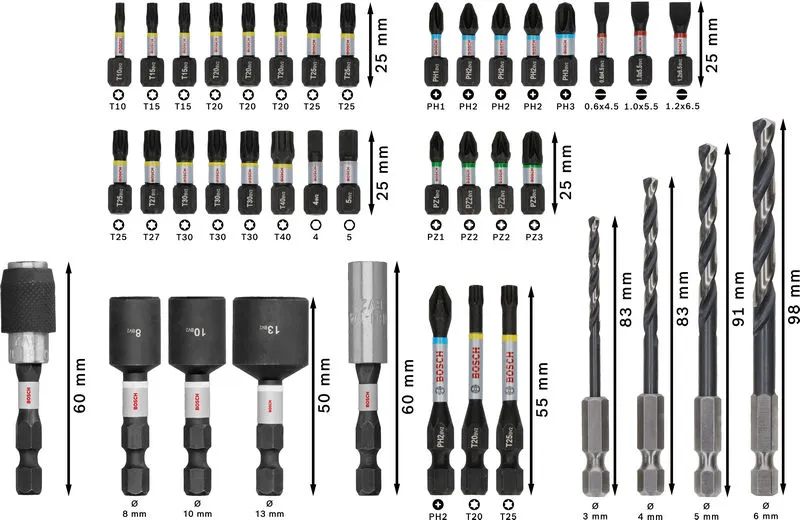 PRO set Impact bitova i burgija za metal 40 kom 2608521U86