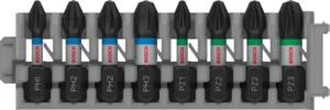 Bosch PRO Impact set nastavaka za odvrtače, PH1, PH2(x2), PH3, PZ1, PZ2(x2), PZ3, 25 mm, 8 kom 2608522323