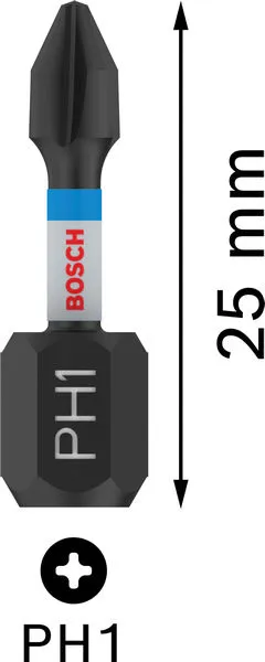 PRO Phillips Impact nastavak PH1, 25 mm, 2 kom 2608522468
