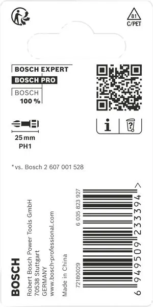 PRO Phillips Impact nastavak PH1, 25 mm, 2 kom 2608522468