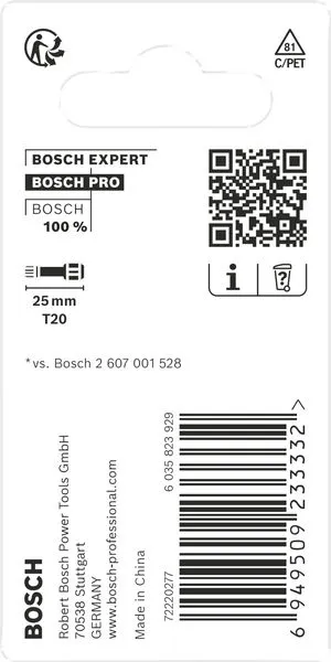 PRO Torx Impact nastavak T20, 25 mm, 2 kom 2608522474