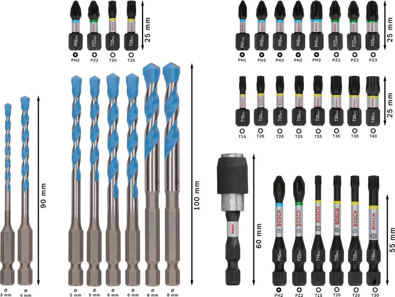 PRO Impact kombinovani set, displej, 6×35 kom. 2608522518