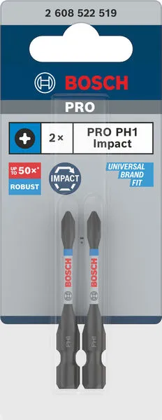 PRO Phillips Impact nastavak, PH1, 55 mm, 2 kom. 2608522519