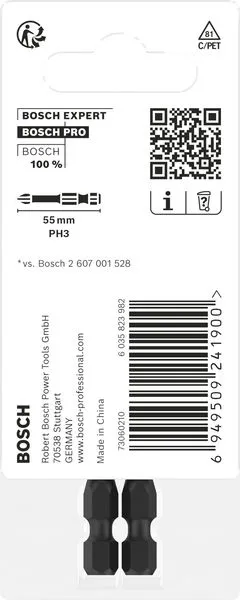 PRO Phillips Impact nastavak, PH3, 55 mm, 2 kom. 2608522521