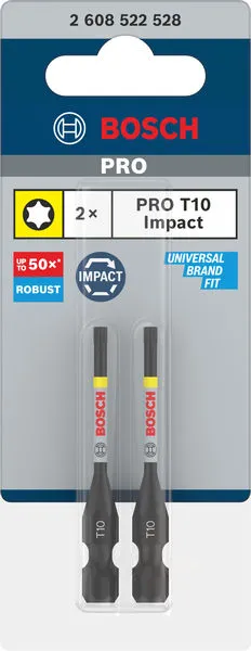 PRO Torx Impact nastavak, T10, 55 mm, 2 kom. 2608522528
