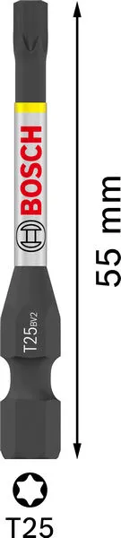 PRO Torx Impact nastavak, T25, 55 mm, 15 kom. 2608522534