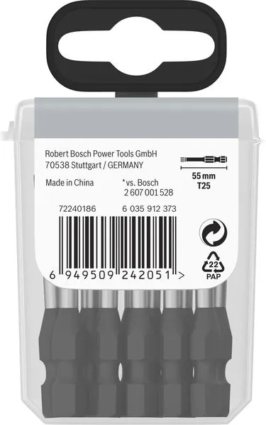 PRO Torx Impact nastavak, T25, 55 mm, 15 kom. 2608522534