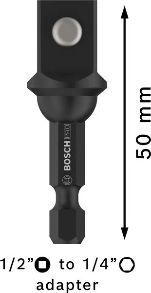 PRO Socket Adapter sa priključkom sa kuglom, 1/2", 50 mm 2608522564