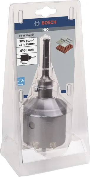PRO SDS plus-5 Core Cutter set 68×54×72 mm, 3 kom 2608550064