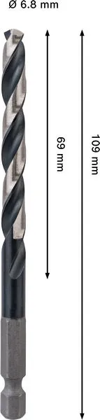 PRO Metal HSS-G Impact spiralna burgija, 6,8×69×109 mm 2608577577