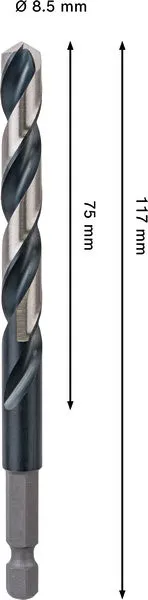 PRO Metal HSS-G Impact spiralna burgija, 8,5×75×117 mm 2608577581