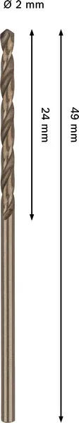 PRO Stainless Steel HSS-Co spiralna burgija, 2×24×49 mm 2608577589