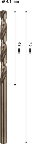 PRO Stainless Steel HSS-Co Spiralna burgija, 4,1×43×75 mm 2608577596