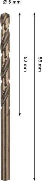 PRO Stainless Steel HSS-Co spiralna burgija, 5×52×86 mm 2608577600