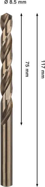 PRO Stainless Steel HSS-Co spiralna burgija, 8,5×75×117 mm 2608577610