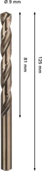 PRO Stainless Steel HSS-Co spiralna burgija, 9×81×125 mm 2608577611