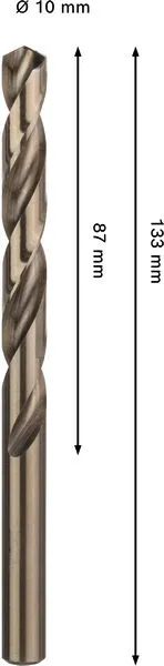 PRO Stainless Steel HSS-Co spiralna burgija, 10×87×133 mm 2608577613