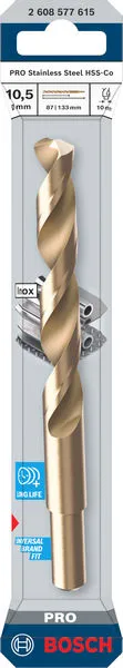 PRO Stainless Steel HSS-Co spiralna burgija, 10,5×87×133 mm 2608577615