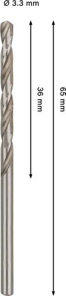 PRO Metal HSS-G spiralna burgija, 3,3×36×65 mm 2608577636