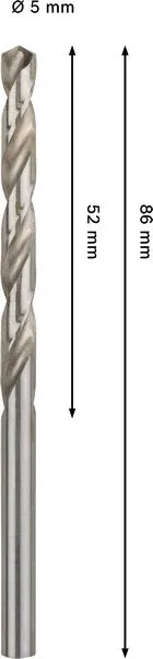 PRO Metal HSS-G spiralna burgija, 5×52×86 mm 2608577646