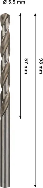 PRO Metal HSS-G spiralna burgija, 5,5×57×93 mm 2608577649