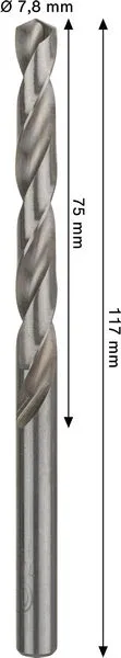 PRO Metal HSS-G spiralna burgija, 7,8×75×117 mm 2608577655