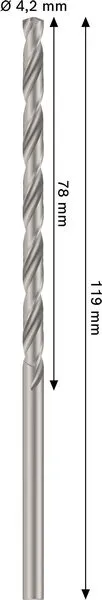 PRO Metal HSS-G spiralna burgija, 4,2×78×119 mm 2608577685