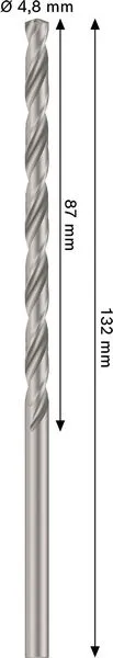 PRO Metal HSS-G spiralna burgija, 4,8×87×132 mm 2608577687