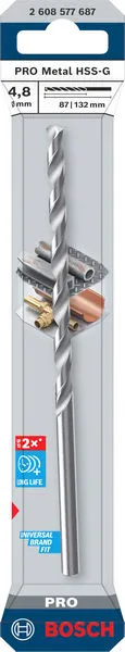 PRO Metal HSS-G spiralna burgija, 4,8×87×132 mm 2608577687