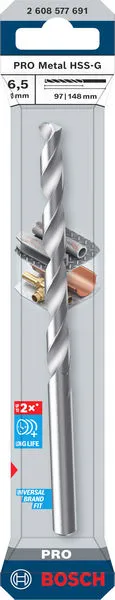 PRO Metal HSS-G spiralna burgija, 6,5×97×148 mm 2608577691