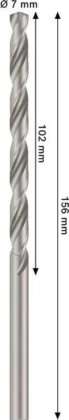 PRO Metal HSS-G spiralna burgija, 7×102×156 mm 2608577692