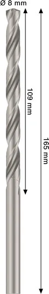 PRO Metal HSS-G spiralna burgija, 8×109×165 mm 2608577693
