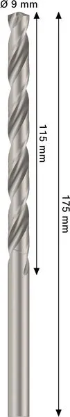 PRO Metal HSS-G spiralna burgija, 9×115×175 mm 2608577694