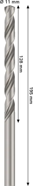 PRO Metal HSS-G spiralna burgija, 11×128×195 mm 2608577696