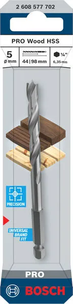 PRO Wood HSS spiralna burgija, 5×44×98 mm 2608577702