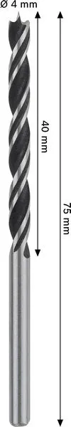 PRO Wood spiralna burgija, 4×40×75 mm 2608577707