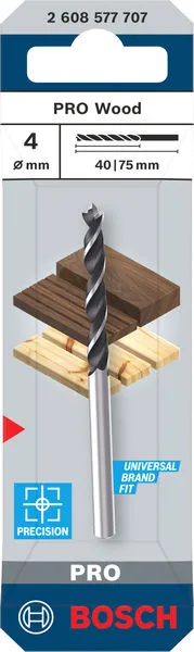 PRO Wood spiralna burgija, 4×40×75 mm 2608577707