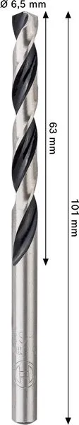 Metal HSS spiralna burgija, 6,5×63×101 mm, CYL prihvat 2608577845