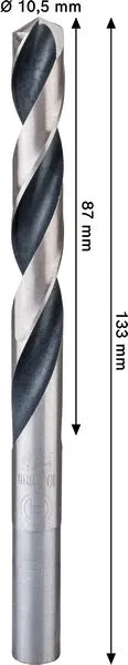 Metal HSS spiralna burgija, 10,5×87×133 mm, smanjeni CYL prihvat 2608577855
