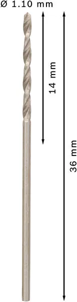 PRO Metal HSS-G burgija za metal 1,1×14×36 mm, 10 kom 2608585467